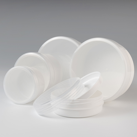 Plastic screw lid containers